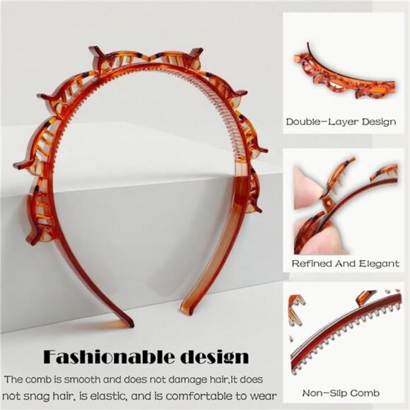 2 Pcs Bangs Hairstyle Hairpin Headband, Professional Weave Bangs Clip - Picture 5 of 6